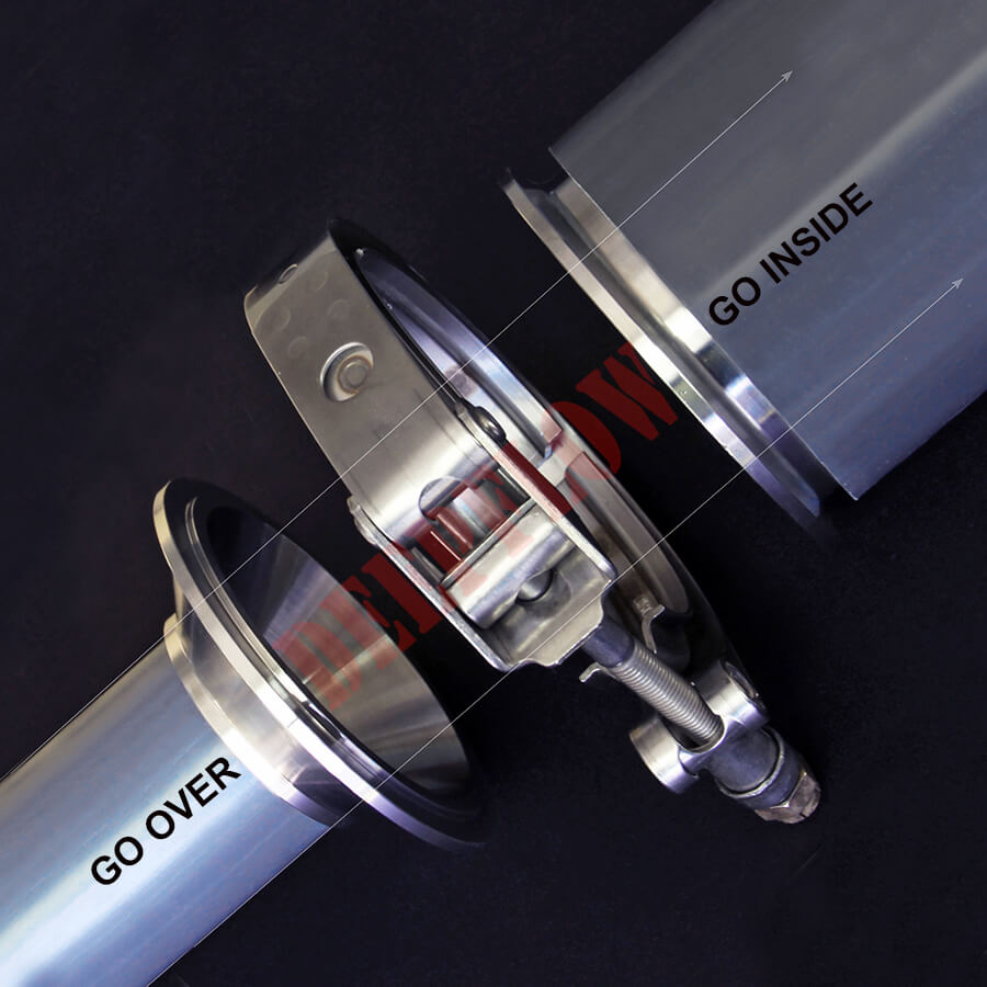 3 In Exhaust Tip 2.5" ID To 3.5" OD Exhaust Pipe Tip Reducer Adapter Connector Stainless 3 Inch Exhaust Coupler - Foto 2