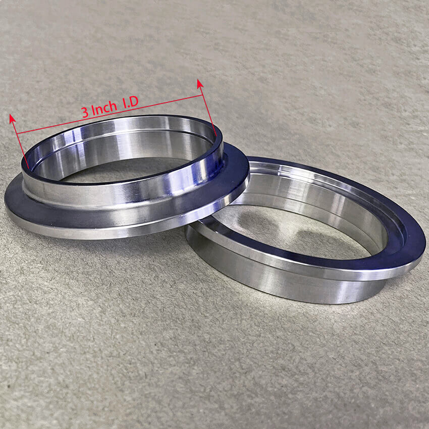 3 inch Stainless Steel V Vand Flange CLamp Kit for Exhasut Downpipe 3 inch Stainless Steel V Vand Flange CLamp Kit for Exhasut Downpipe
