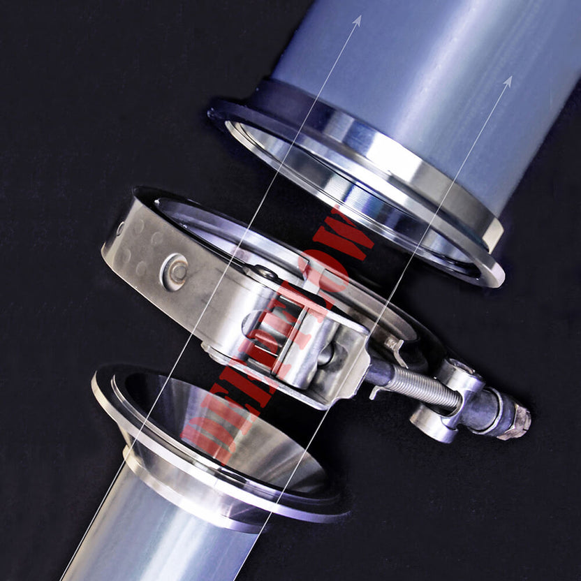 3 to 2.5 Inch Exhaust Pipe Reducer, Reducing V-Band Flange Adapter