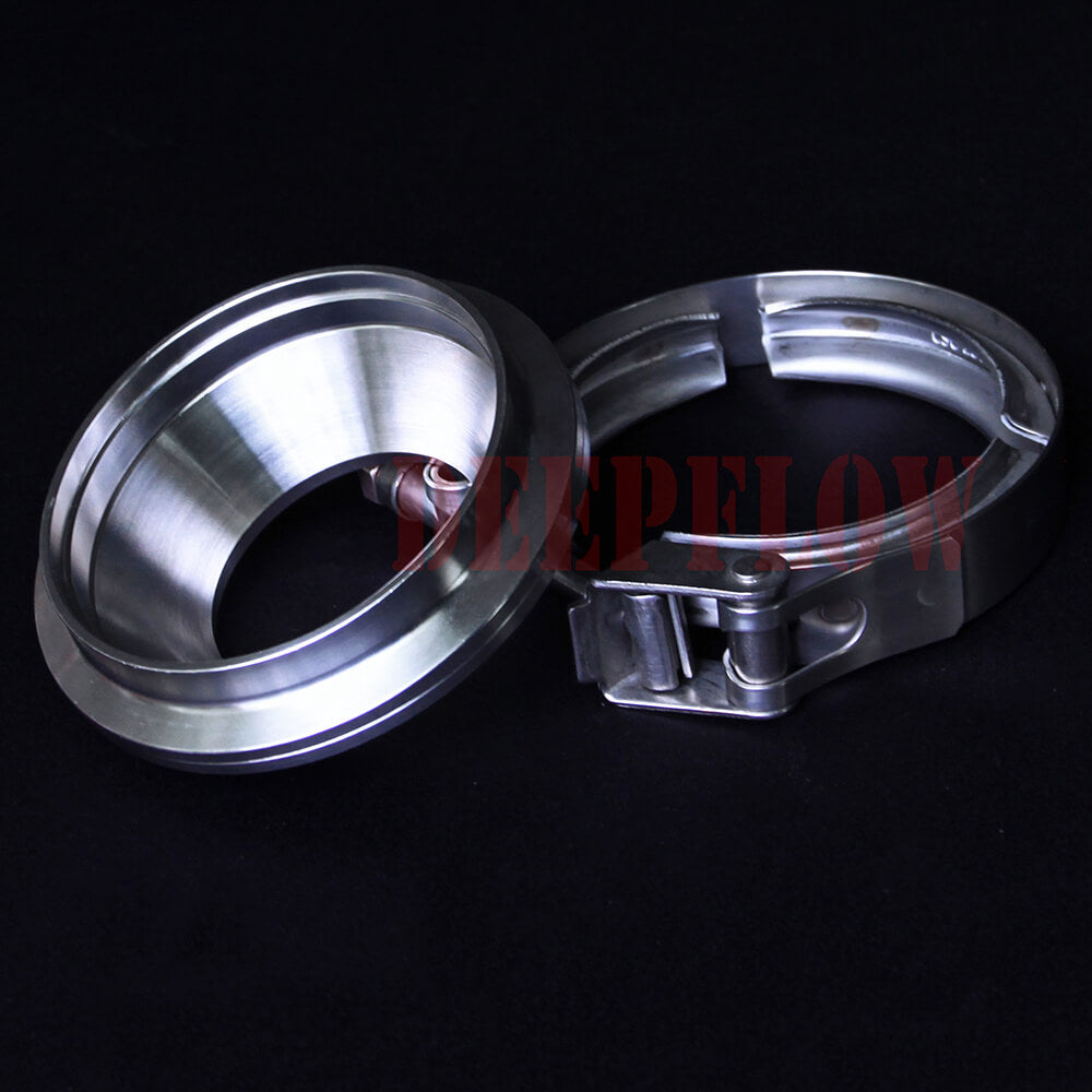 2.5 to 2.25 inch Exhaust Reducer Adapter & V-Band Clamp Coupler Joiner