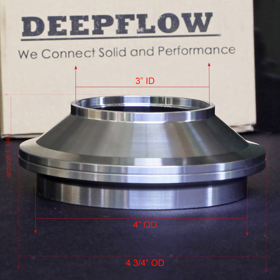 Steel Exhaust V-band 3.0 Adapter Flange V-Band Flange Reducer Adapter Steel Exhaust V-band 3.0 Adapter Flange V-Band Flange Reducer Adapter