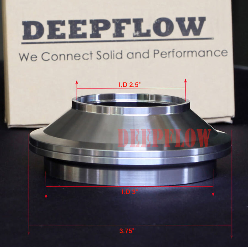 3 to 2.5 Inch Exhaust Pipe Reducer, Reducing V-Band Flange Adapter